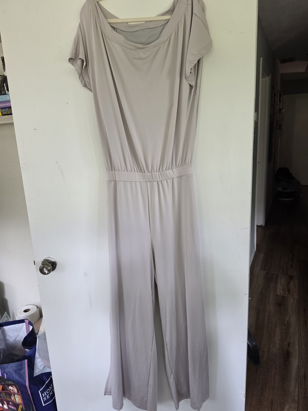 Halara Women’s Wide-Leg Jumpsuit in Light Taupe 2x